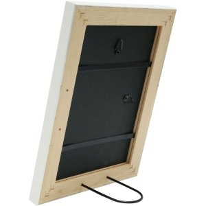 s46kf1 Houten lijst in wit met parelbies 10x15 cm