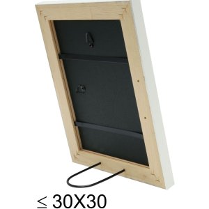 s46kf1 Houten lijst in wit met parelbies 10x15 cm