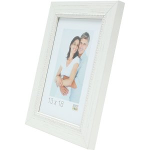 s46kf1 Houten lijst in wit met parelbies 30x45 cm