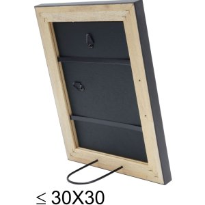 s46kf2 Houten lijst in zwart met parelbies 13x13 cm