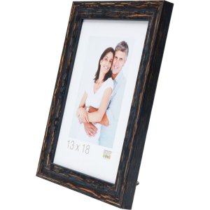 s46mf2 Zwarte houten lijst in verweerde afwerking 18x24 cm