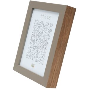 s46ph3 Houten lijst in beige met houtkleurige rand 18x24 cm