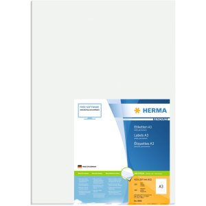 A3-etiketten Premium, wit 297x420 mm papier mat 100 st.