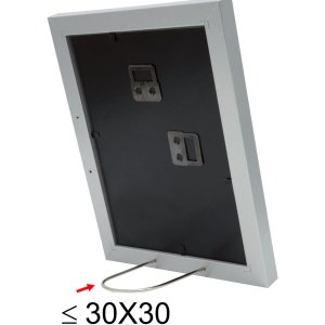 s66kd1 Zilverkleurige fotolijst met passe-partout 50x70 cm