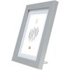 s66kd1 Zilverkleurige fotolijst met passe-partout 50x70 cm