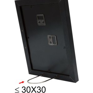 s66kf2 Zwarte Fotolijst met Passepartout 50x70 cm