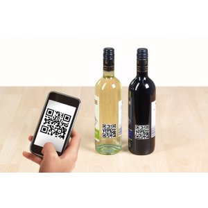 QR-code-etiketten a4 40x40 mm vierkant wit papier mat ondoorzichtig 600 st.