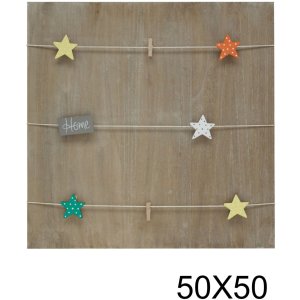 s67tt2 Houten wand met wasknijpers 50x50 cm