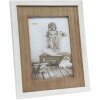 s67tw1 Lijst in wit met houten montuur 10x15 cm