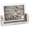 s67tz1 Wit geschilderde fotohouder voor 1 horizontale foto 15x20 cm