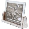 s67tz1 Wit geschilderde fotohouder voor 1 horizontale foto 15x20 cm