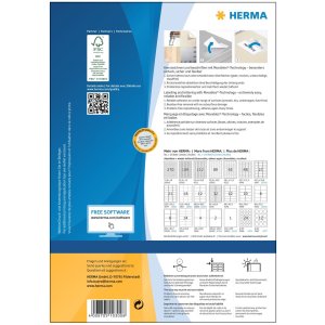 Etiketten a4 wit 63,5x29,6 mm Movables-verwijderbaar papier mat 2700 st.