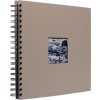 Spiraal Album Khari taupe metallic zwart paginas 24x25 cm