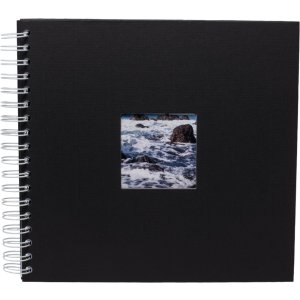 Spiraal album Khari zwart mat wit paginas 24x25 cm