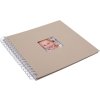 Spiraal Album Khari taupe metallic wit paginas 24x25 cm