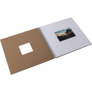 HNFD Spiraalalbum Khari 33x33 cm kraft 50 witte paginas