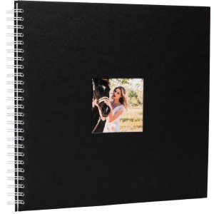 Spiraal album Khari zwart mat wit paginas 33x33 cm