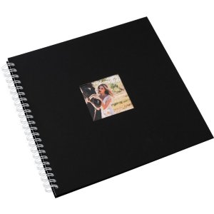 Spiraal album Khari zwart mat wit paginas 33x33 cm