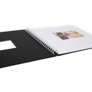 Spiraal album Khari zwart mat wit paginas 33x33 cm