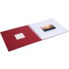 Spiraalalbum Khari rosso geribbeld wit blad 33x33 cm