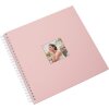 Spiraalalbum Khari flamingo geribbeld wit blad 33x33 cm