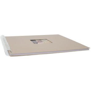 Spiraal Album Khari taupe metallic wit paginas 33x33 cm