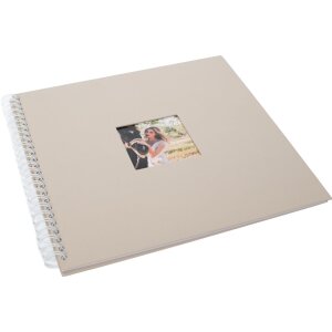 Spiraal Album Khari taupe metallic wit paginas 33x33 cm