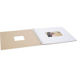 Spiraal Album Khari taupe metallic wit paginas 33x33 cm