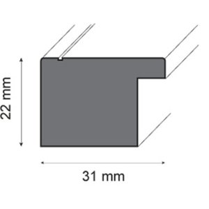 Fotolijst Newton 30x40 cm zwart