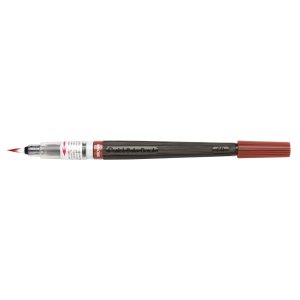 bruine penseelstift aquarelverf