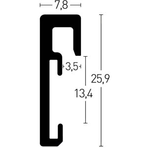 Nielsen Aluminium fotolijst Alpha 10x15 cm geanodiseerd zwart glanzend