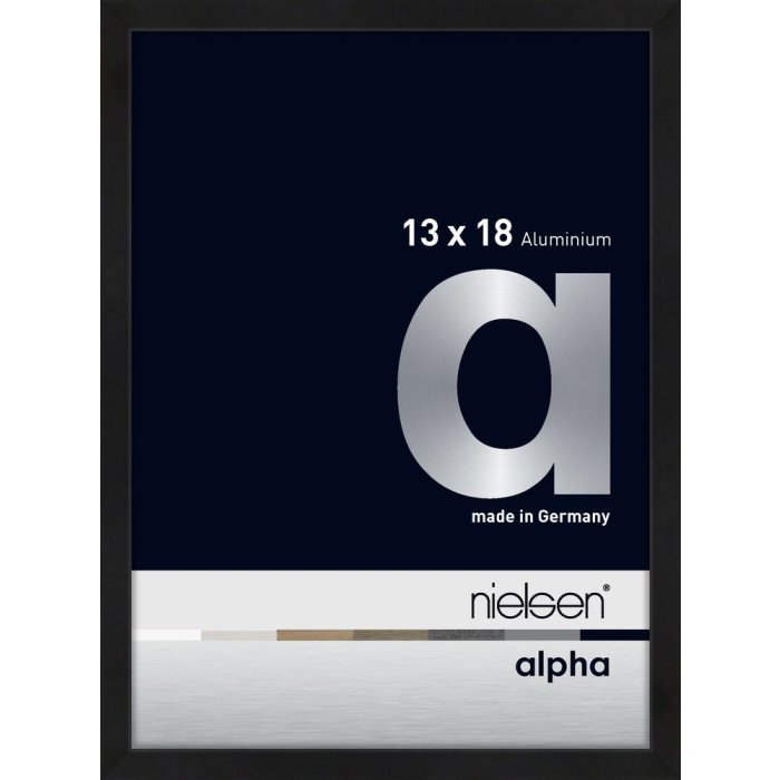 Nielsen Aluminium fotolijst Alpha 13x18 cm geanodiseerd zwart mat