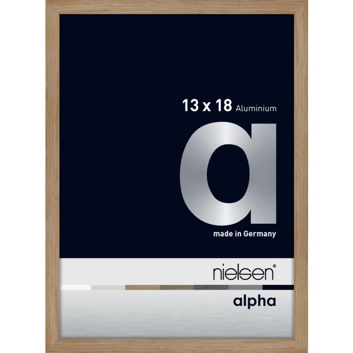 Nielsen Aluminium Fotolijst Alpha 13x18 cm eiken