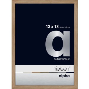 Nielsen Aluminium Fotolijst Alpha 13x18 cm eiken