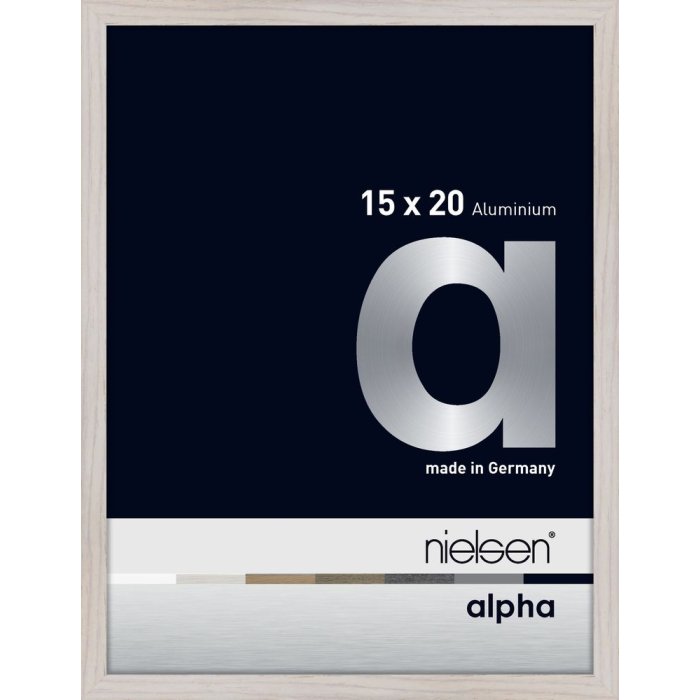 Nielsen Aluminium Fotolijst Alpha 15x20 cm eiken wit