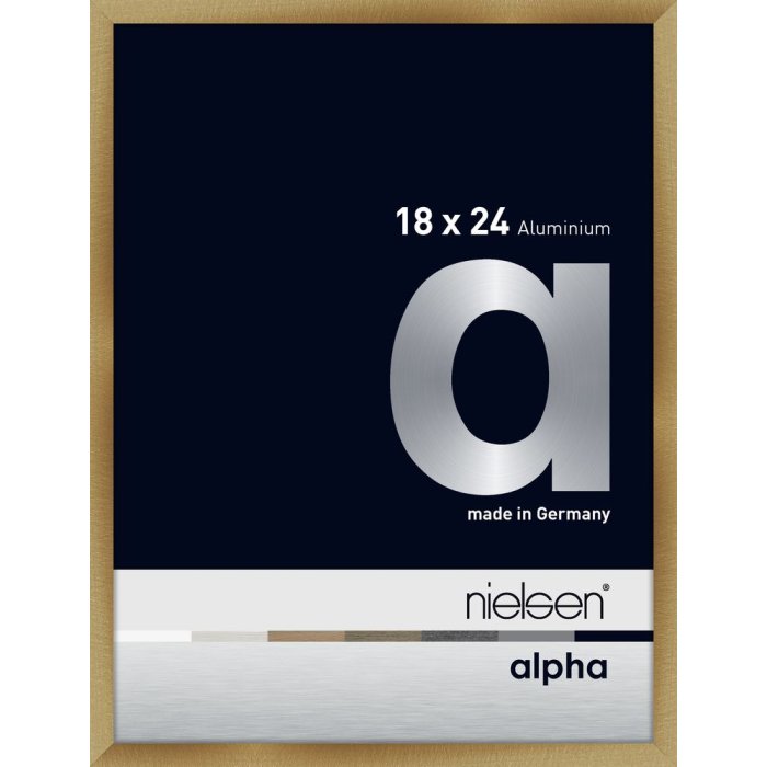 Nielsen Aluminium fotolijst Alpha 18x24 cm geborsteld amber