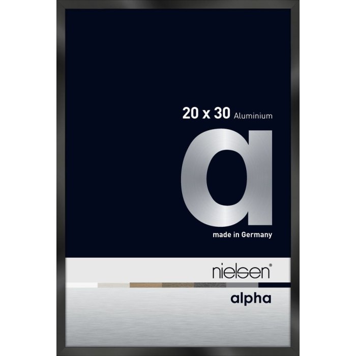 Nielsen Aluminium fotolijst Alpha 20x30 cm geanodiseerd zwart glanzend