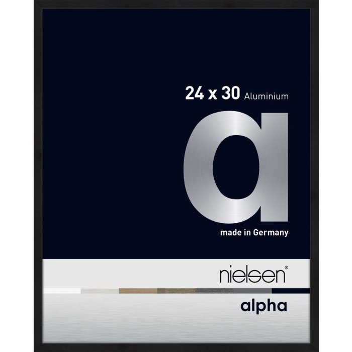 Nielsen Aluminium fotolijst Alpha 24x30 cm geanodiseerd zwart mat