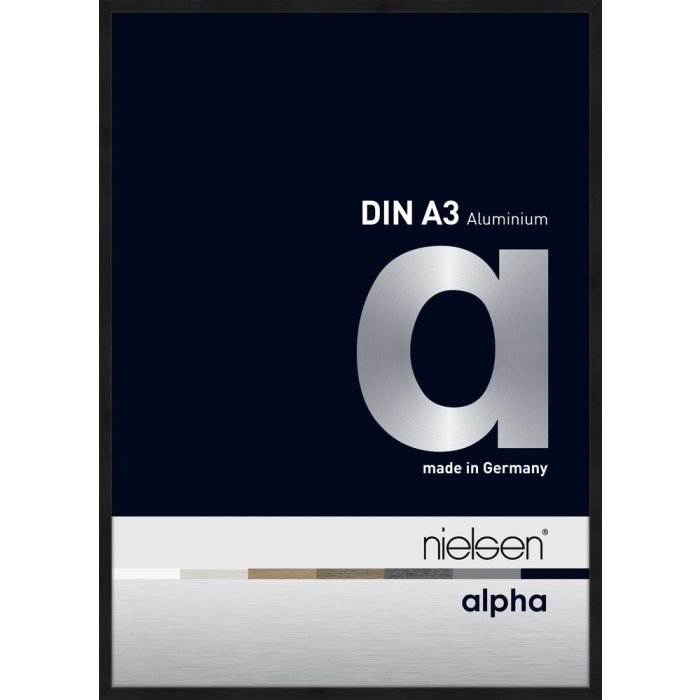 Nielsen Aluminium fotolijst Alpha 29,7x42 cm geanodiseerd zwart mat