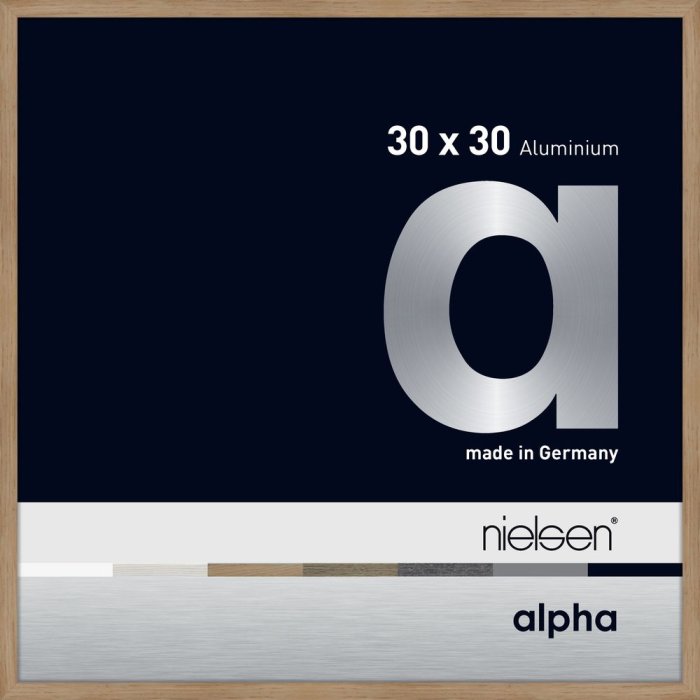 Nielsen Aluminium Fotolijst Alpha 30x30 cm eiken