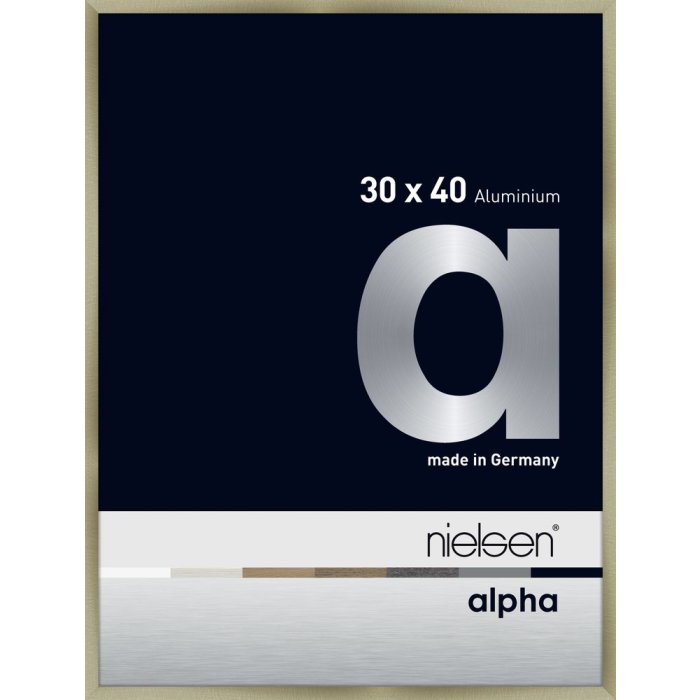 Nielsen Aluminium fotolijst Alpha 30x40 cm geborsteld roestvrij staal