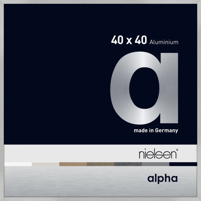 Nielsen Aluminium fotolijst Alpha 40x40 cm zilver mat