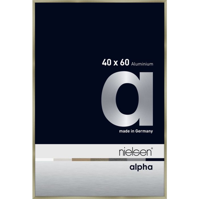 Nielsen Aluminium fotolijst Alpha 40x60 cm geborsteld roestvrij staal