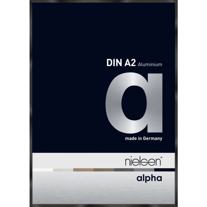 Nielsen Aluminium fotolijst Alpha 42x59,4 cm geanodiseerd zwart glanzend