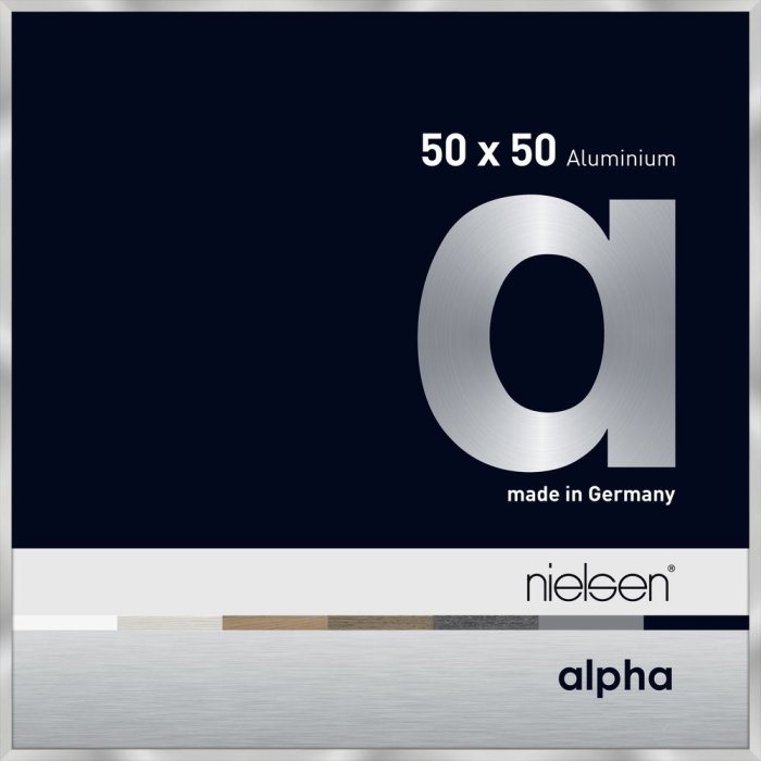 Nielsen Aluminium fotolijst Alpha 50x50 cm zilver