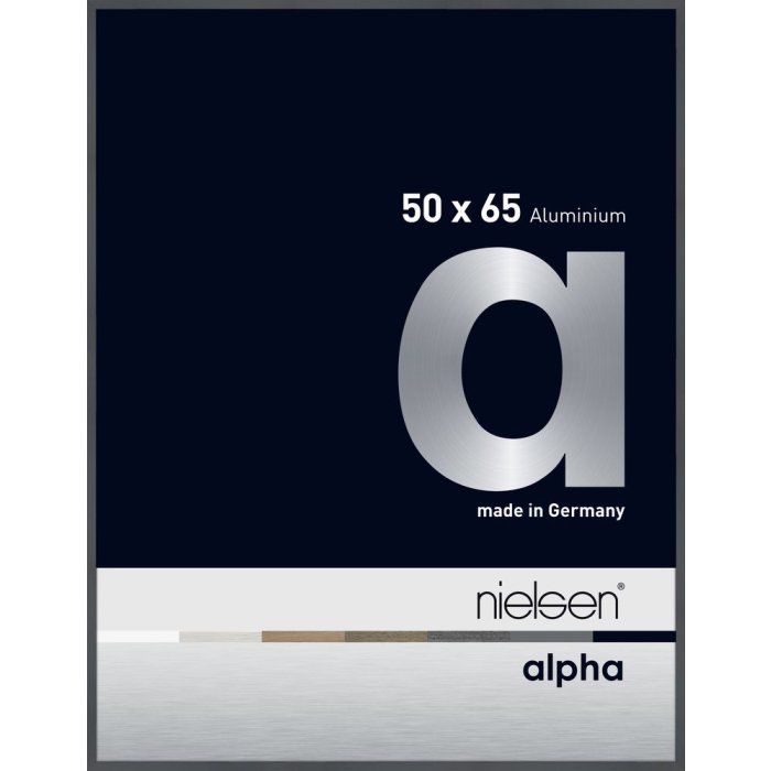 Nielsen Aluminium fotolijst Alpha 50x65 cm donkergrijs glanzend