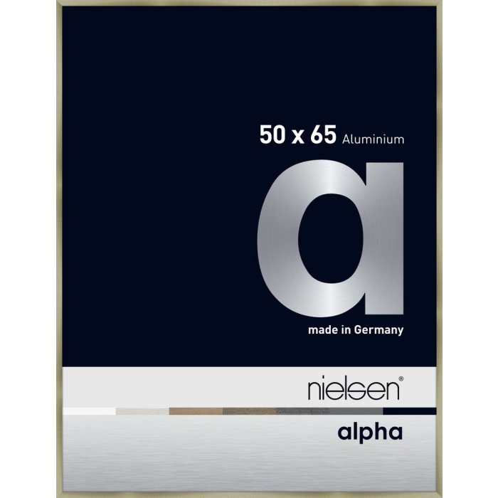 Nielsen Aluminium fotolijst Alpha 50x65 cm geborsteld roestvrij staal