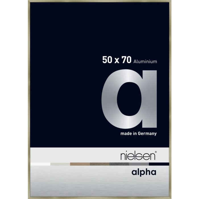 Nielsen Aluminium fotolijst Alpha 50x70 cm geborsteld roestvrij staal