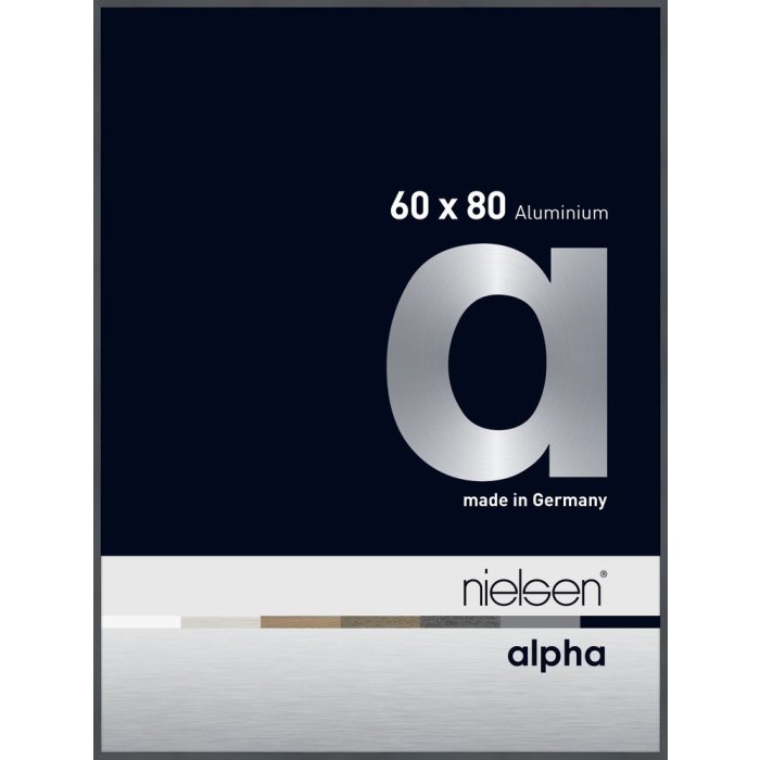 Nielsen Aluminium fotolijst Alpha 60x80 cm donkergrijs glanzend