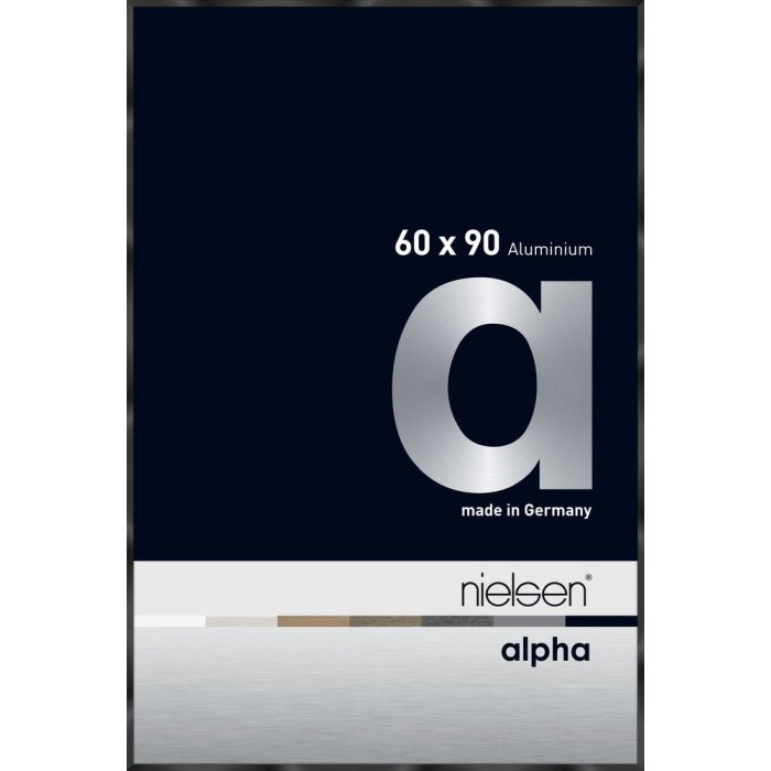 Nielsen Aluminium fotolijst Alpha 60x90 cm geanodiseerd zwart glanzend